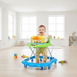 Ходунки "Веселая карусель" (цвет салатовый/голубой)