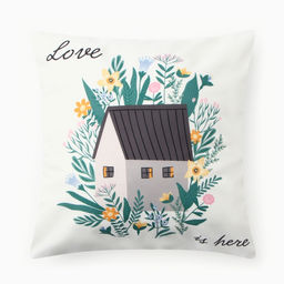 Чехол на подушку Этель Love is here, 40*40 см, 100 п/э, велюр