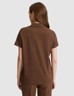 Kahverengi Comfort Fit Polo Yaka Ti__rt