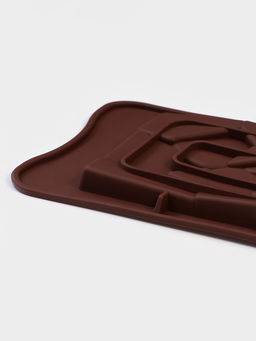 Форма для шоколада Доляна «Дробленый шоколад», 21.2×10.6×1 см, силикон, коричневая