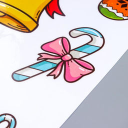 Интерьерная наклейка «Новогодние сладости», прозрачный фон, 30×50 см