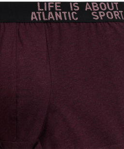 ATLANTIC 3MH-226 Трусы шорты Melange - набор 3 шт. зеленый меланж + винный меланж + голубой меланж фото 5