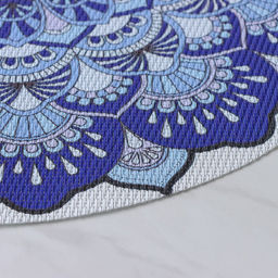 Набор салфеток сервировочных Доляна Силия, d=38 см, 4 шт, цвет синий  фото 7