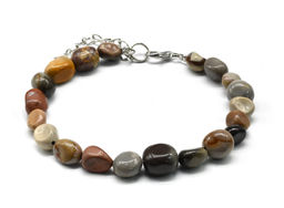 Браслет из яшмы галтовка 7*10мм, 19см