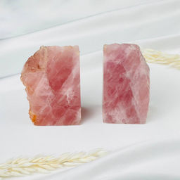 Держатель для книг из Розового кварца (Мадагаскар)
