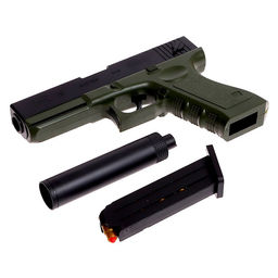 Пистолет Глок, с гильзами, глушителем, стреляет мягкими пулями - Simaland фото 4