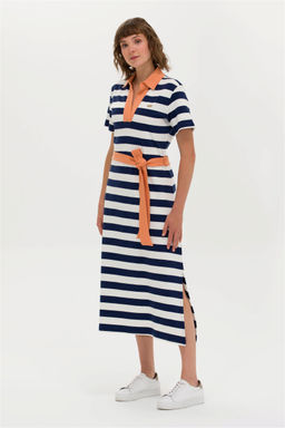 Женское темно-синее трикотажное платье Неожиданная скидка в корзине - U.s. polo assn фото 4