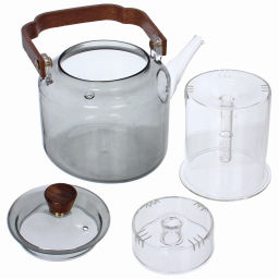 Чайник заварочный стеклянный 1000мл "Хай-Тек" с двойным ситом