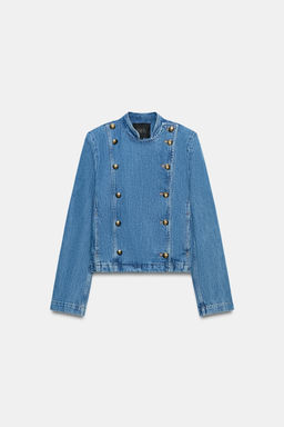CHAQUETA DENIM HOMBRERAS ZW COLLECTION / Azul lavado - Zara фото 8
