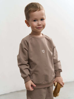 Свитшот облегченный "Кокос" с вышивкой 0+