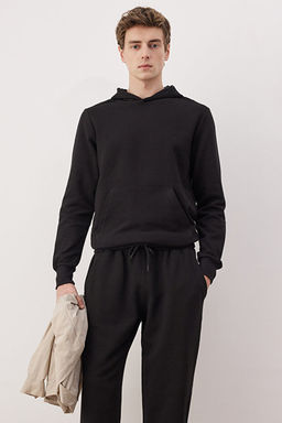 Siyah Regular/Normal Kesim Kap__onlu Dokulu Sweatshirt TMNAW26SW00068 - Trendyolmilla фото 2