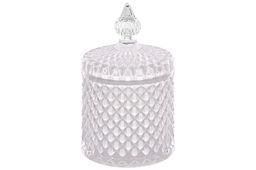 Банка д/хранения 270 мл 8,5*8,5*14 см с крышкой Ромбики, молочный, стекло - Elan gallery фото 11