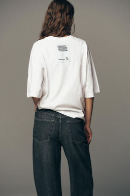 BOXY FIT T-SHIRT WITH LABEL - Zara фото 4