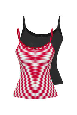 TRENDYOLMILLA Siyah Cizgili-Duz Antrasit 2li Paket Ask?l? Fitted Esnek Fitilli Orme Atlet TWOSS25AL00027 фото 10