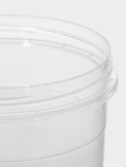 Цена за 2 шт. Банка для хранения продуктов, 1.3 л, пластик, прозрачная, крышка МИКС