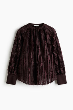 Blusa en tejido jacquard