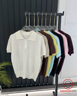 Футболка поло однотонная