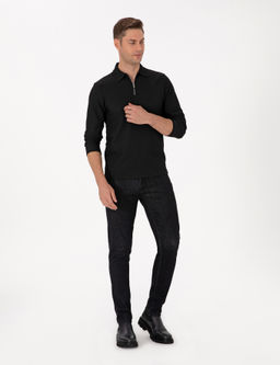 Siyah Regular Fit Sweatshirt - Pierre cardin фото 4