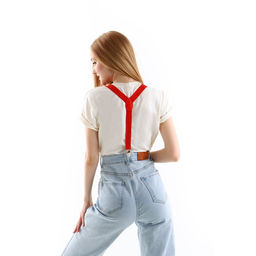 Подтяжки взрослые, ширина 2.5 см, цвет красный - Simaland фото 2