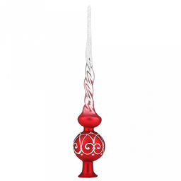 Елочная игрушка верхушка стеклянная Энергия дсм, h25,5см, ручная художественная роспись, подарочная упаковка (Россия) - Домашняя мода фото 2