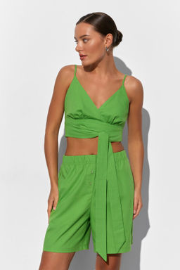 Топ на запах с бретелями