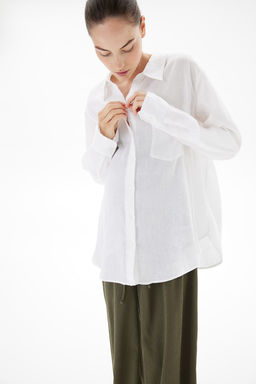 MAMA Pantalon con efecto arrugado - H&m фото 2