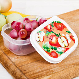 Цена за 2 шт. Ланч - бокс прямоугольный Сочные яблоки, 150 мл - Сима-Ленд фото 2