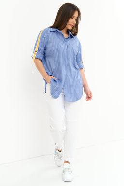 Рубашка Magia mody 2259 голубой в полоску