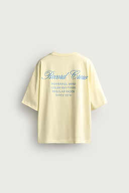 CAMISETA RELAXED FIT PARCHES COMBINADOS / Amarillo claro - Zara фото 8