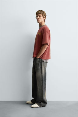VARSITY OPEN WEAVE T-SHIRT - Zara фото 4