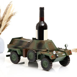 Фигурка металл, держатель для бутылки «Броневик»