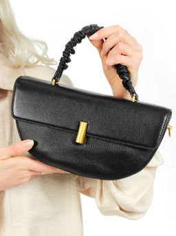 LACCOMA сумка АМ2287-черный натуральная кожа хлопок  фото 7