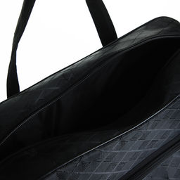 Сумка дорожная на молнии, наружный карман, длинный ремень, цвет чёрный - Simaland фото 4