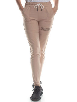 QB-65 BEIGE Брюки спортивные женские (95% хлопок, 5% стрейч) P&S - Fashion фото 2