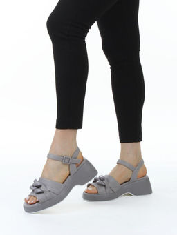 08-XL693-9 GRAY Босоножки женские (натуральная кожа)