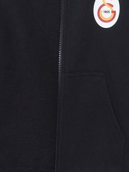 Galatasaray Bask?l? Erkek ?ocuk Fermuarl? Sweatshirt
