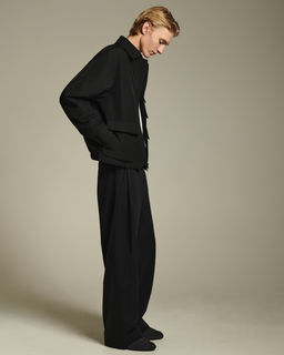 PANTAL?N WIDE LEG DE ALGOD?N CON DETALLE PLISADO - H&m фото 3