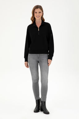 Женский черный свитшот Неожиданная скидка в корзине - U.s. polo assn фото 4