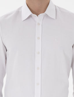 Beyaz Slim Fit Uzun Kollu G_mlek