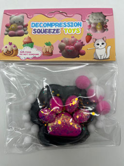 Мякиш DECOMPRESSION SQUEEZE TOYS - Лапка черная 16 шт в уп - Storyland фото 3