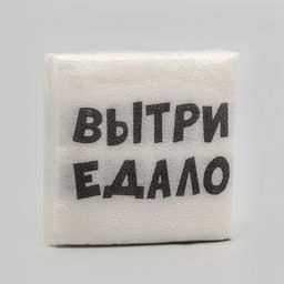Цена за 5 шт. Салфетки бумажные однослойные «ВыТрИ ЕдАлО», 24 х 24 см, 20 шт