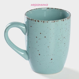 Кружка Доляна «Марион», 340 мл, керамика, голубая