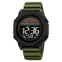 Часы наручные Skmei мужские электронные спортивные 2358army-green Солнечная батарея