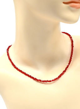 Чокер на шею женский из циркона огранка 4мм цв.зеленый хамелеон, 38см - Радуга камня фото 12