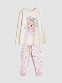 Bisiklet Yaka K?z ?ocuk Pijama Tak?m?