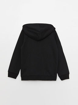 Kap??onlu Bask?l? Uzun Kollu K?z ?ocuk Fermuarl? Sweatshirt - Waikiki фото 2