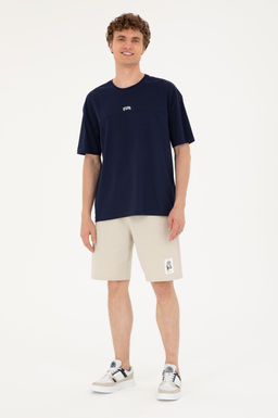 Футболка мужская U.S. Polo Assn темно-синяя хлопок  фото 4