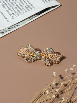 Заколка - автомат для волос «Элси», бант, 9.5 см