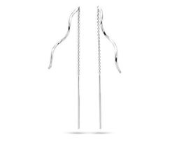 Серьги из серебра без вставки, ТЦС-43