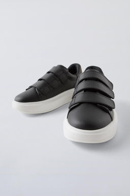 LEATHER PLIMSOLLS WITH STRAPS - Zara фото 4
